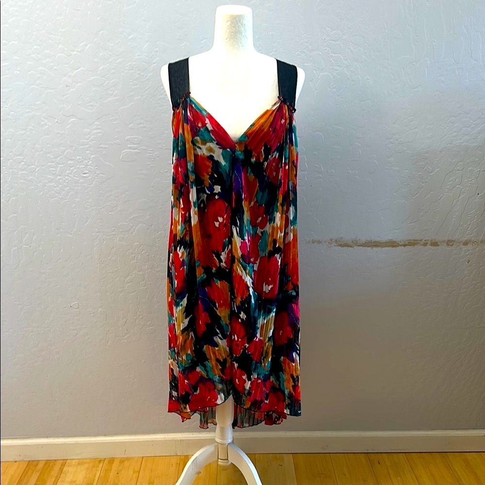 ABS Allen Schwartz Multicolor Dress with Black Straps
